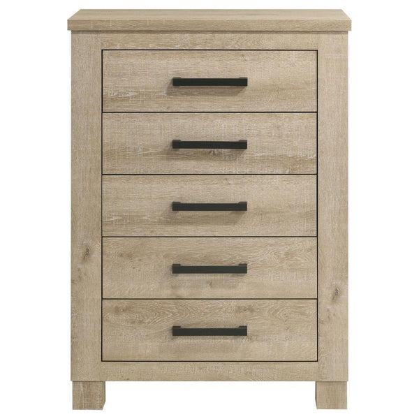  it is made from engineered wood with a scratch-resistant veneer for durability. Smooth-gliding drawers with dar