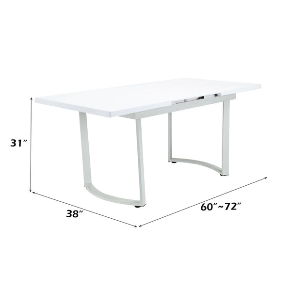 Palton - Dining Table - High Gloss White Finish