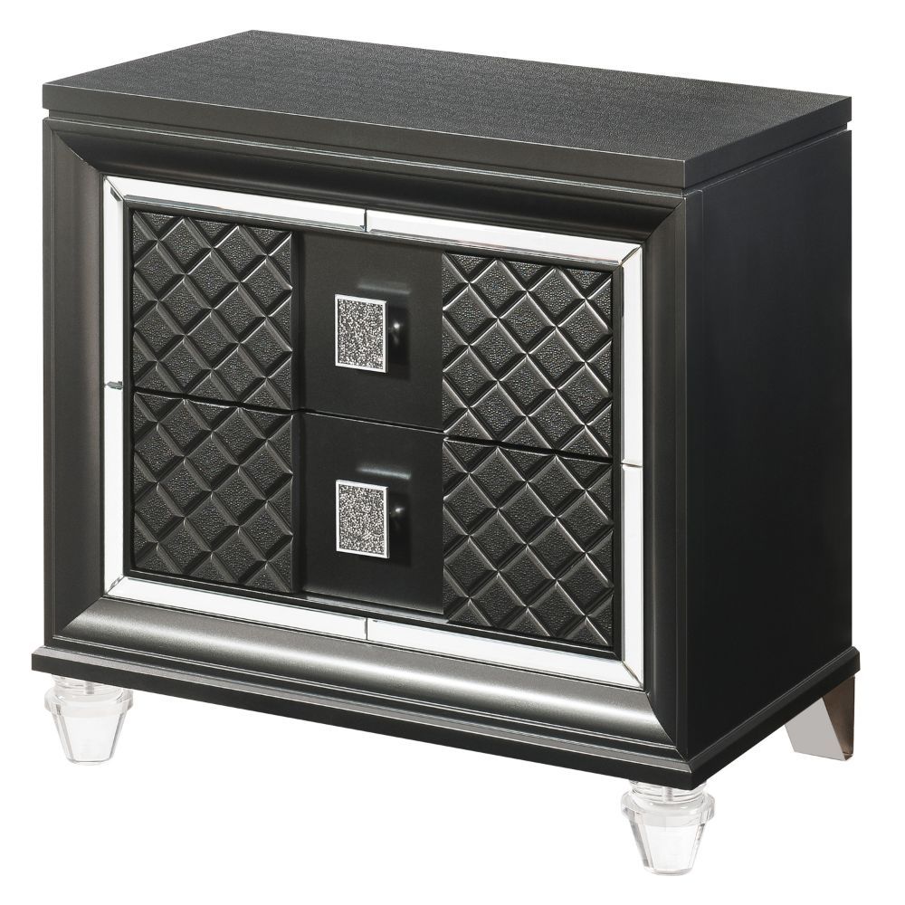 2 Drw Drawer: Sparkling Trim, Embossed Fronts, GLIDE Side Metal (Ball Bearing, 2/3 Ext.), DOVETAIL English Front & Back, FELT-LINED Top Drawer Only, Safety Stop Included, Manual Close, Dust-Prof Bottom Case Only, Hardware: Single Pull Handle, Metal (Zinc 