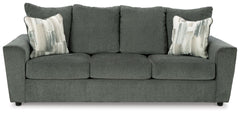 Whatâ€™s new in neutrals? Shades of gray, of course. Embrace the sophisticated design trend with this gorgeous sofa, which offers a clean-lined, contemporary style at a comfortably cool price. Sure to lift your spirits, the plush chenille fabric is fabulo
