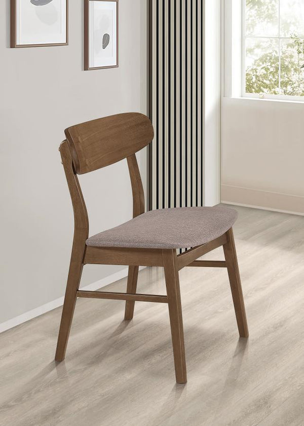  breezy aesthetics and a comfy space to sit. This set of two side chairs invokes both modern and mid-century modern style