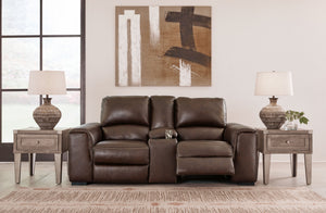 Alessandro - Walnut - PWR REC Loveseat/Con/Adj HDRST