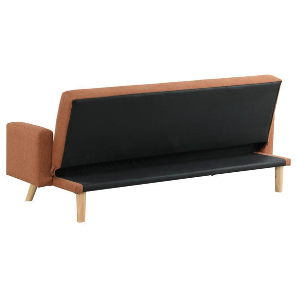 Kourtney - Upholstered Tufted Convertible Sofa Bed - Terracotta