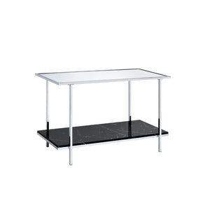  Rectangular Console Table Storage: Open Compartment (1 Faux Marble Shelf