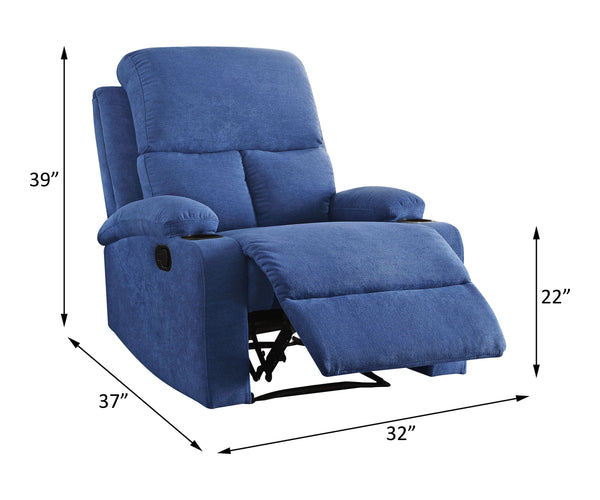 Rosia - Recliner - Blue Velvet