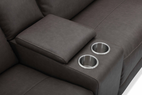 Momentum - 6 Piece Modular Power Reclining Sectional With Power Adjustable Headrests - Dark Granite