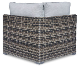Harbor Court - Gray - Corner with Cushion (Set of 2)