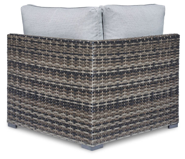 Harbor Court - Gray - Corner with Cushion (Set of 2)