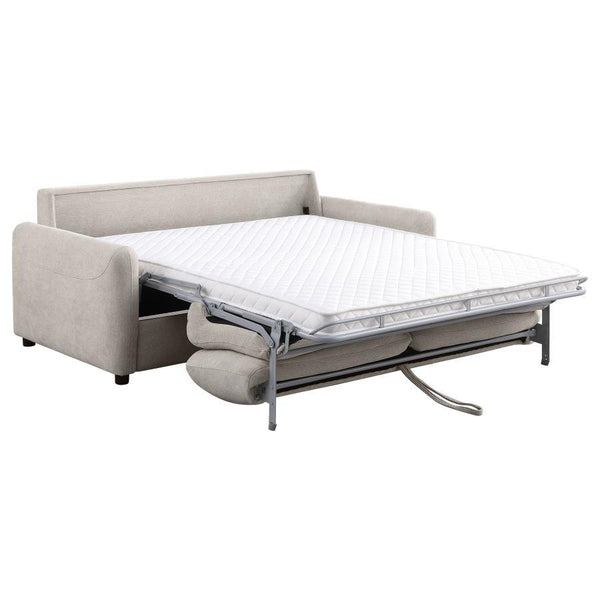 Rylie - Upholstered Sofa Sleeper With Queen Mattress - Beige