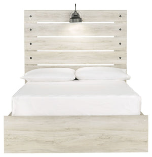Cambeck - Whitewash - Full Panel Bed with 4 Storage Drawers