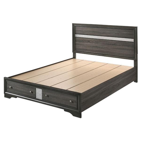 Naima collection not only has casual-look with rich finish, but also has sparkling acrylic panel to take a contemporary design to a new level. Clean lines and contemporary styling casegoods complementing the bed provide elegant style that will make your b