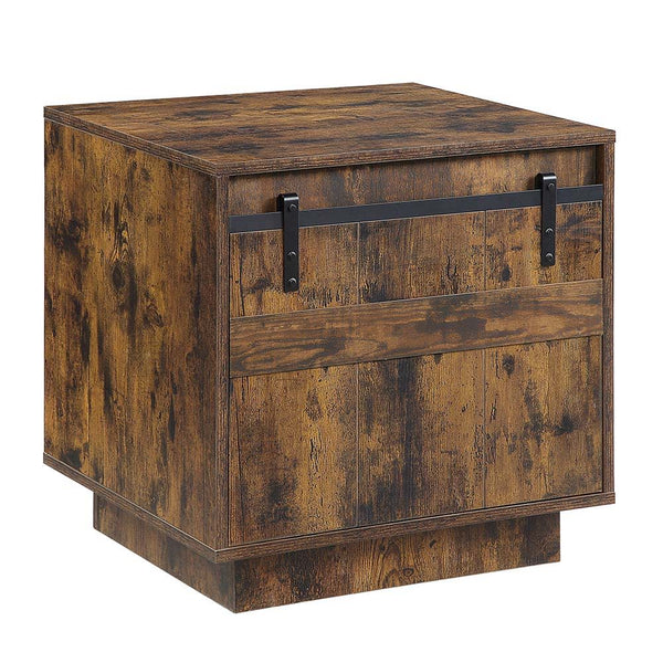 Acme Bellarosa rustic oak finish end table
