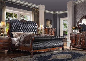 Dresden - California King Bed - PU & Cherry Oak - 75"