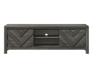  designed to anchor your living space with its distinct and artful presence. The weathered wood finish offers a serene