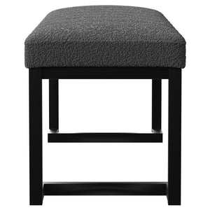 Mesa - Boucle Upholstered Tufted Accent Bench - Charcoal