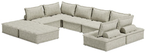 Be bold with a modern take on seating. This accent chair set has an armless design and carries a checkered taupe upholstery neutral enough to fit in any style while elevating it at the same time. Thanks to its modular design, making the transformation fro
