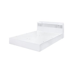 Sleek, modern, and functional are what best describe the Perse collection. The crisp white finish gives off the illusion of a bigger room. The low-profile panel bed features a storage headboard to display various goods. The case goods offer plenty of stor