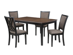 The Potomac Wood 5 Piece Dining Set combines expert craftsmanship with thoughtful design, bringing both style and function to your dining space. This set includes a 60" fixed-top dining table and four meticulously crafted chairs, constructed from a blend 