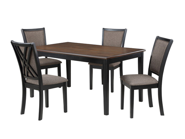 The Potomac Wood 5 Piece Dining Set combines expert craftsmanship with thoughtful design, bringing both style and function to your dining space. This set includes a 60" fixed-top dining table and four meticulously crafted chairs, constructed from a blend 