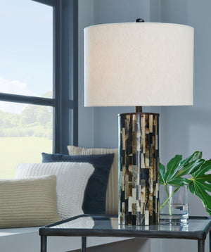  this eye-catching lamp sets the style tone for your hom