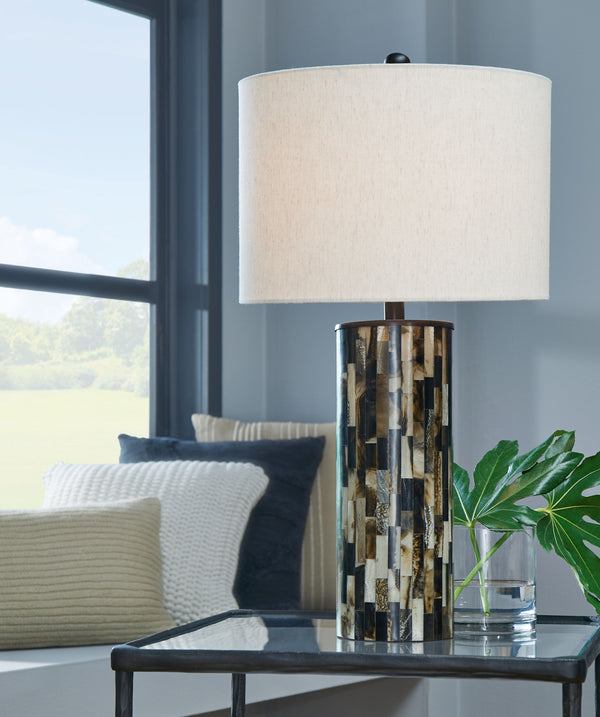  this eye-catching lamp sets the style tone for your hom