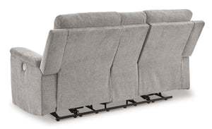 Barnsana - Ash - Dbl Power Reclining Loveseat with Console