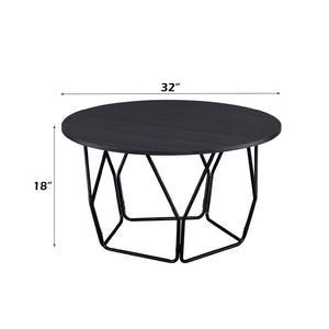  Drum Coffee Table â€¢ NO Storage â€¢ Features: Wooden Top