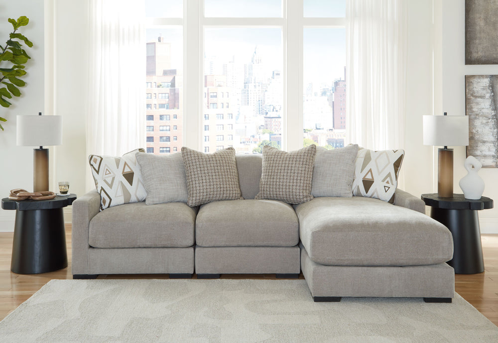 Customizable, contemporary comfort. This modular sofa sectional with chaise changes as your living room needs do. You can stage and rearrange the pieces as you please, whether itâ€™s for family TV time, hosting guests or a simple style refresh. Adding to 