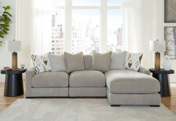  contemporary comfort. This modular sofa sectional with chaise changes as your living room needs do. You can stage and rearrange the pieces as you please
