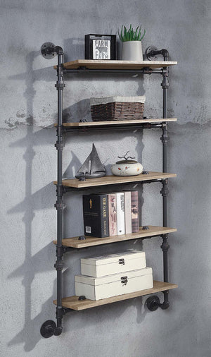 Add a touch of farmhouse industrial with the Brantley pipe wall shelf. Ideal for any room in the home. Great for exhibiting wall decor and as a stylish storage display. Providing spacious storage and decor to keep your home or office clean while adding an