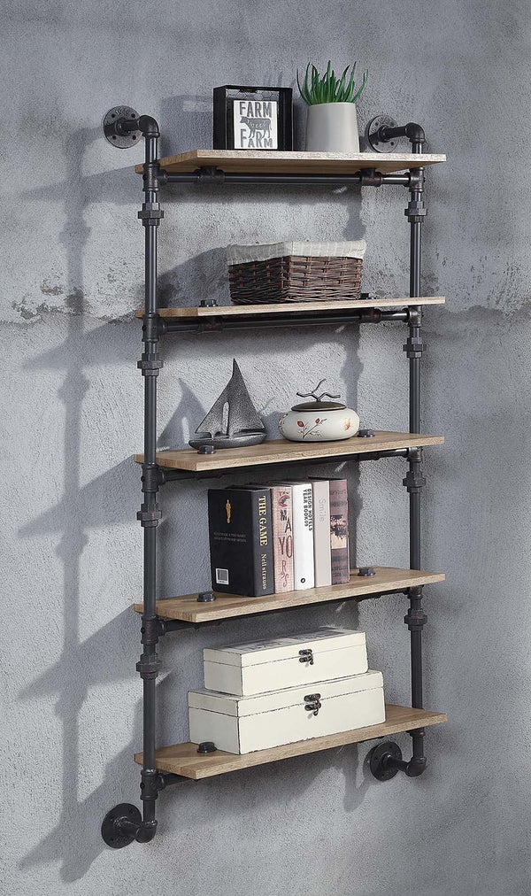 Add a touch of farmhouse industrial with the Brantley pipe wall shelf. Ideal for any room in the home. Great for exhibiting wall decor and as a stylish storage display. Providing spacious storage and decor to keep your home or office clean while adding an