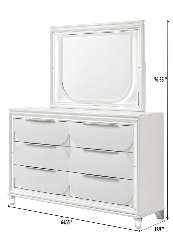 Eden - Dresser And Mirror - White