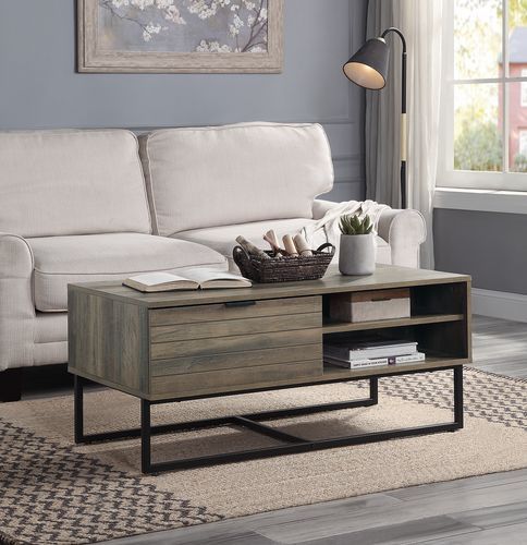 Storage: 1 Drawers, Center Metal Glide<br/><br/><b>Product Features</b><ul><li>KD</li><li>1 Door Storage & 2 Open Compartment w/Shelf</li><li>Metal Leg</li><li>Powder Coating</li><li>Self Closed Hinge</li><li>Adjustable Shelf(3 Level Height)</li><li>Case: