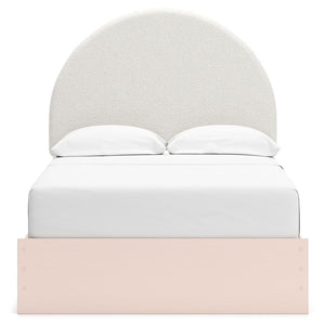 Wistenpine - Blush - Full Upholstered Panel Bed With Side Storage