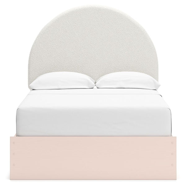 Wistenpine - Blush - Full Upholstered Panel Bed With Side Storage