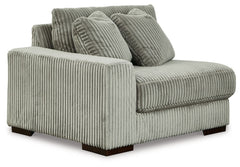 This left-arm facing corner chair is made with polyester upholstery. Pairs with other items in the series to make a sectional.<br><br><b>Additional Dimensions</b><br><ul><li>Arm height: 24-"</li><li>Seat depth: 28-"</li><li>Seat height: 21-"</li><li>Top o