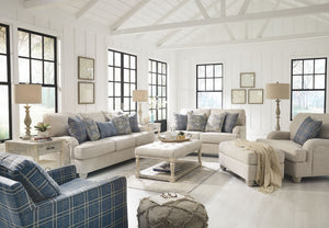 Donâ€™t be shyâ€”take a seat. Dressed in a modern and relaxed linen-weave upholstery, itâ€™s a luxurious complement to rustic accents with its light and airy palette and elegantly turned feet. What a picture-perfect finish to any shabby chic or countrysid
