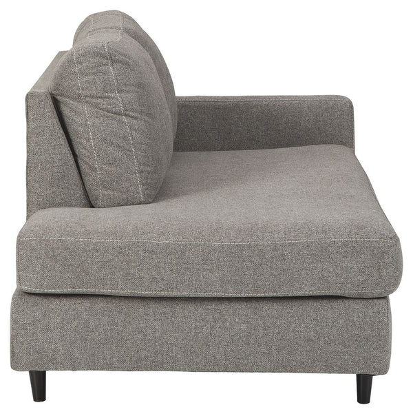  the granite gray upholstery is the essence of earthy elegance. Design elements include slim trac