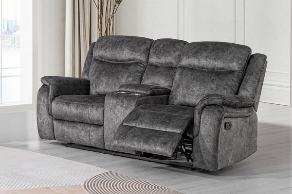 Park City - Console Loveseat With Dual Recliners - Slate