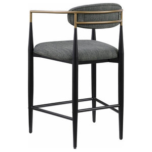 Tina - Fabric Upholstered Counter Chair (Set of 2) - Dark Gray