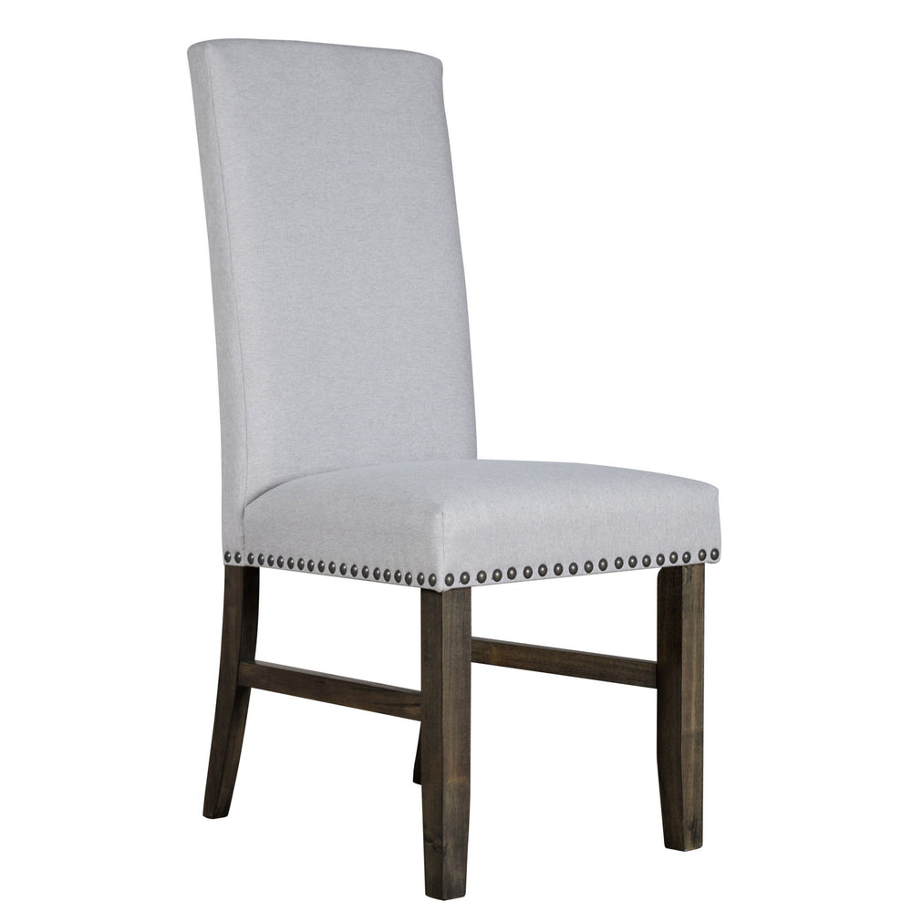 Introducing the Julius Dining Chairs, a durable addition to your dining set crafted from solid rubberwood and ash veneers, ensuring strength and stability for years to come. The multi-step walnut brown finish enhances the natural wood grain, adding to its