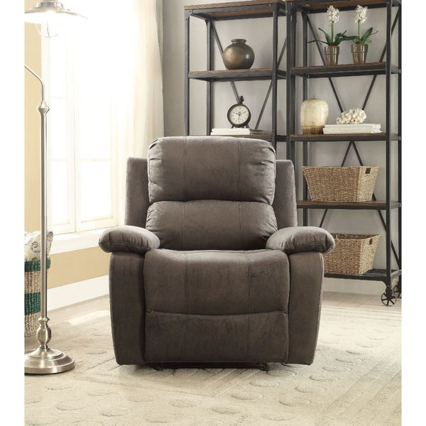 Bina - Recliner - Charcoal Polished Microfiber