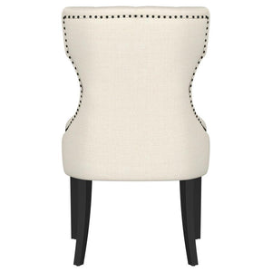 Baney - Fabric Upholstered Dining Side Chair - Beige And Black