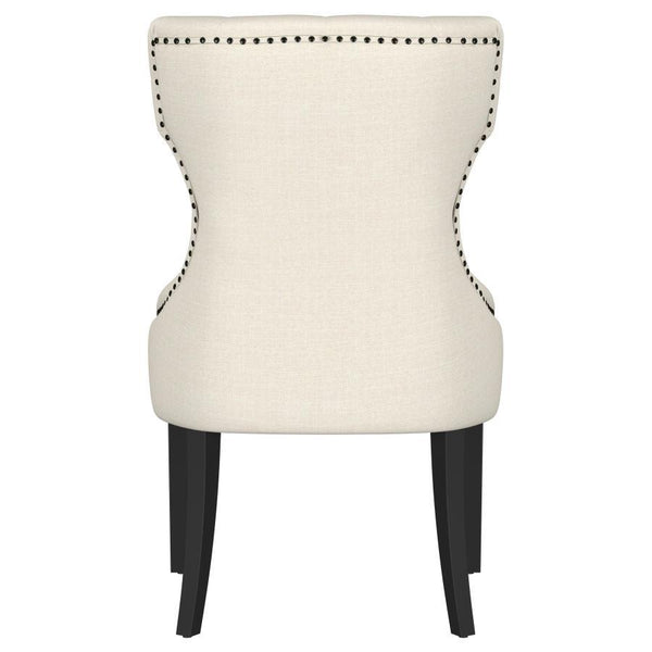Baney - Fabric Upholstered Dining Side Chair - Beige And Black