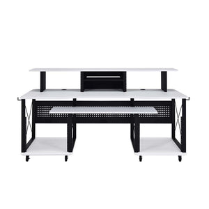 Megara - Music Desk - White & Black Finish