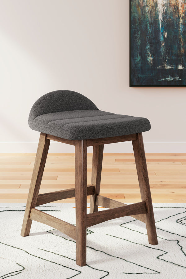Lyncott - Charcoal / Brown - 5 Pc. - Counter Table