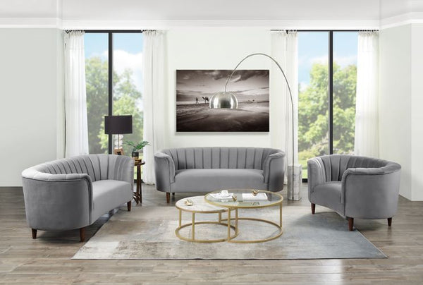 Millephri - Chair - Gray Velvet