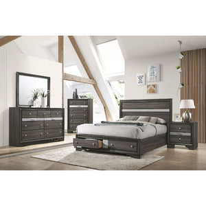 Naima collection not only has casual-look with rich finish, but also has sparkling acrylic panel to take a contemporary design to a new level. Clean lines and contemporary styling casegoods complementing the bed provide elegant style that will make your b