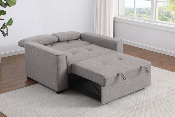 Edith - Upholstered Convertible Sleeper Sofa Bed - Gray