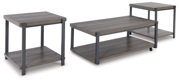 A cohesive, casual contemporary ensemble. This table set is equal parts sleek form and routine practicality. If you-'re hosting guests or need space to stretch out in a recliner, rolling casters on the coffee table clear up extra floor space in a snap. Ea